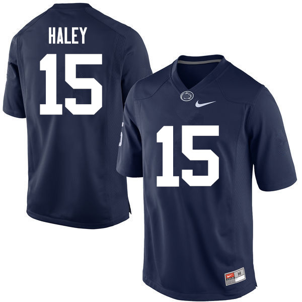 NCAA Nike Men's Penn State Nittany Lions Grant Haley #15 College Football Authentic Navy Stitched Jersey SHT4798GY